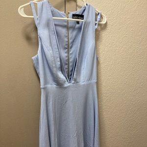 Light blue sexy cocktail dress, by NBD Maven twins